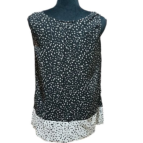 Remy Black and white sheer polka dot top Medium - Picture 2 of 6